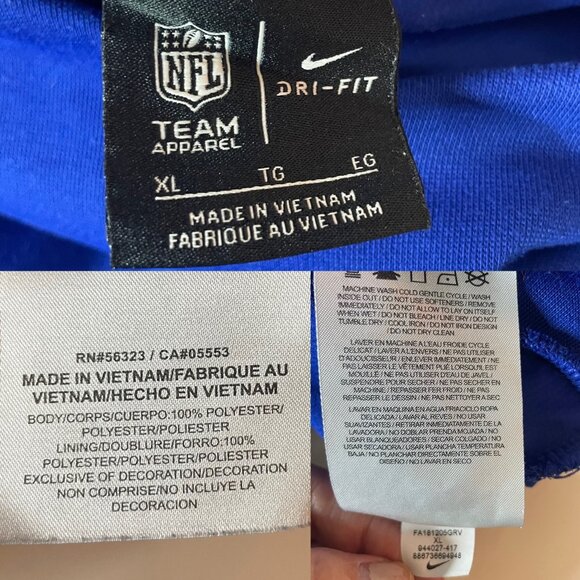 Nike NFL Seahawks Dri-Fit Blue Rewind Hoodie Men’s XL Pullover Kangaroo Pocket - Picture 3 of 7